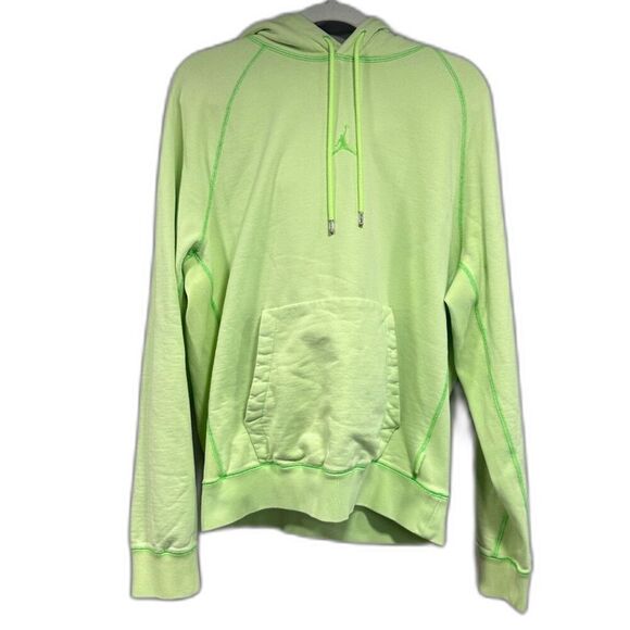 Nike Jordan Wings Washed Pullover Hoodie - Men's Large - Green - Picture 1 of 10